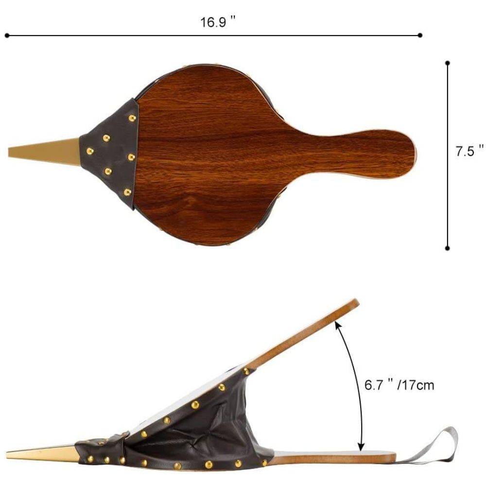 Traditional Wooden Fireplace Bellows